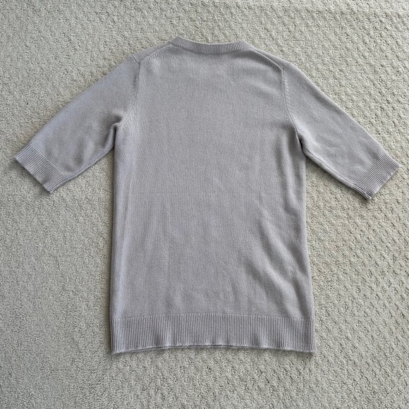 Vince 100% Cashmere Crew Neck Tunic Sweater Dove Gray Small Fall Cozy Comfy - Picture 8 of 13